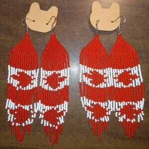 🇨🇦 Handmade Canada Day Beaded Earrings – Limited Edition 🇨🇦